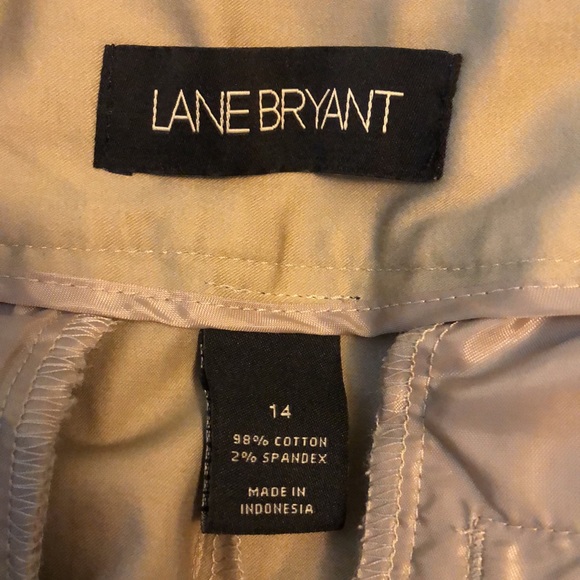 Lane Bryant Khaki Capri Side Slit - Picture 6 of 8